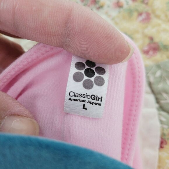 American Apparel Lg Classic Girl Angeleigh Anastasio Cropped Tank Top Pink Y2K - Picture 7 of 9